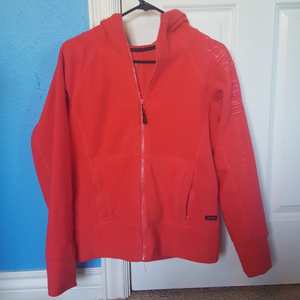 Salmon colored Calvin Klein Hoodie
